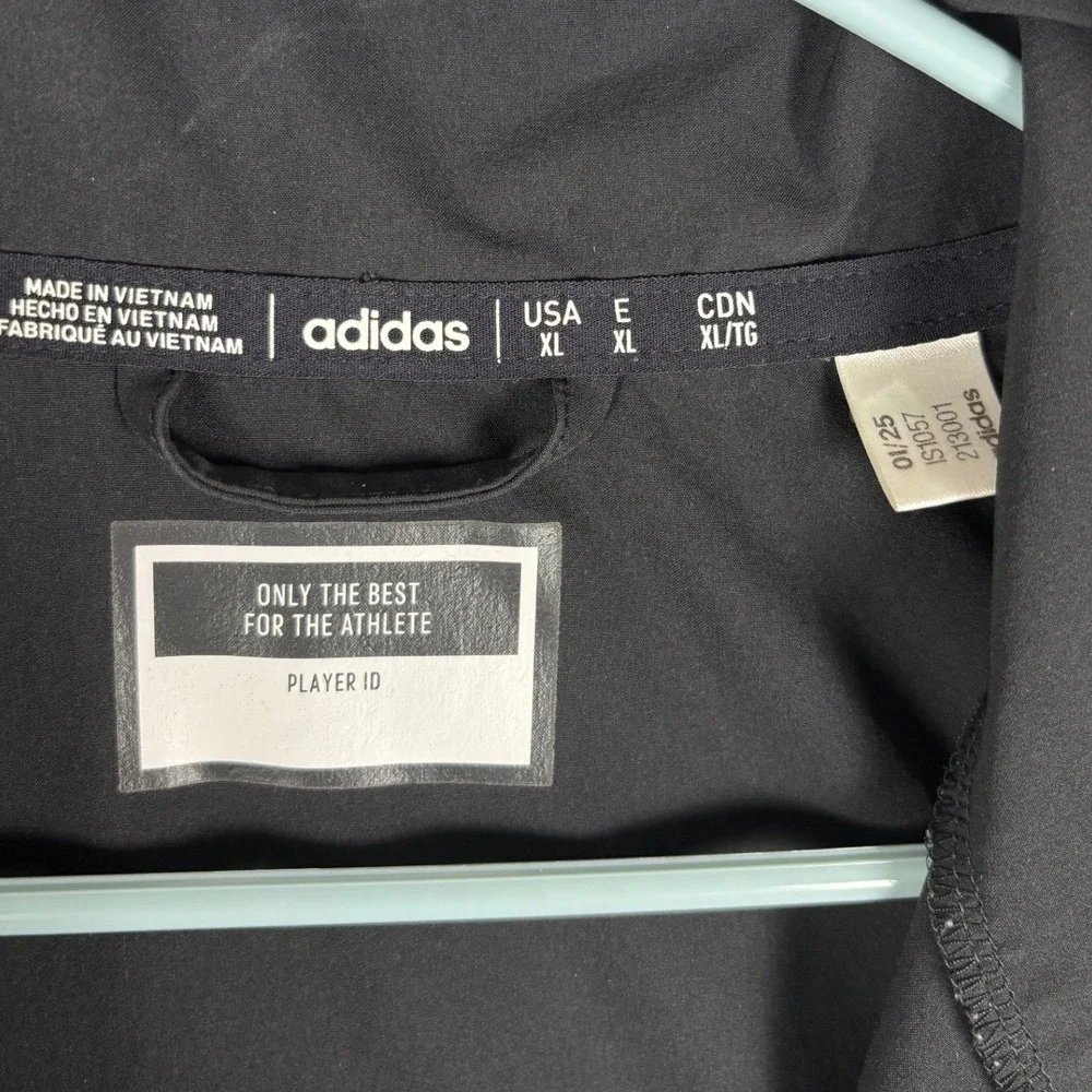 Adidas Softball 1/4 Zip Windbreaker Jacket Pullover XL Black IS1057